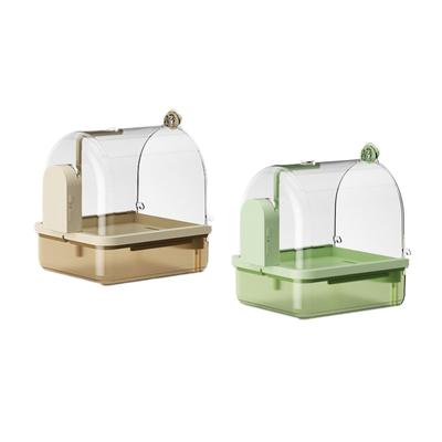 Automatic Birds Bath Budgerigar Cage Accessory Canary Parrot Bathing Tub