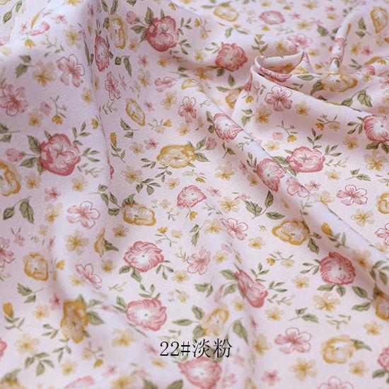 Kwiatowe Szyfonowe Tkaniny Draperowana Miękka Bluzka Sukienka Tkanina Odzieżowa Koreański Słodki DIY Ręcznie Robiona Robótka Ręczna Materiały Odzieżowe Szycie