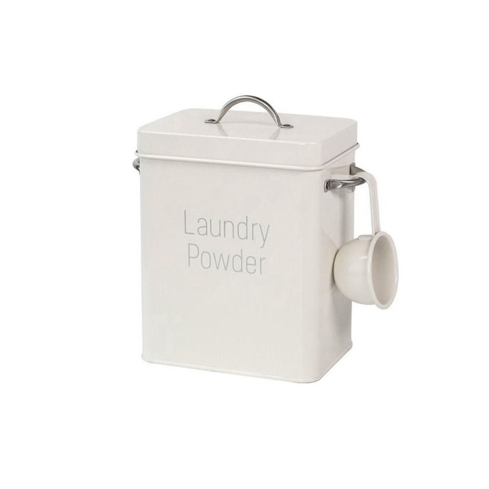 Lid Covered Tin Box Removable Washing Powder Box Laundry Container Washing Dispenser Sealed Box