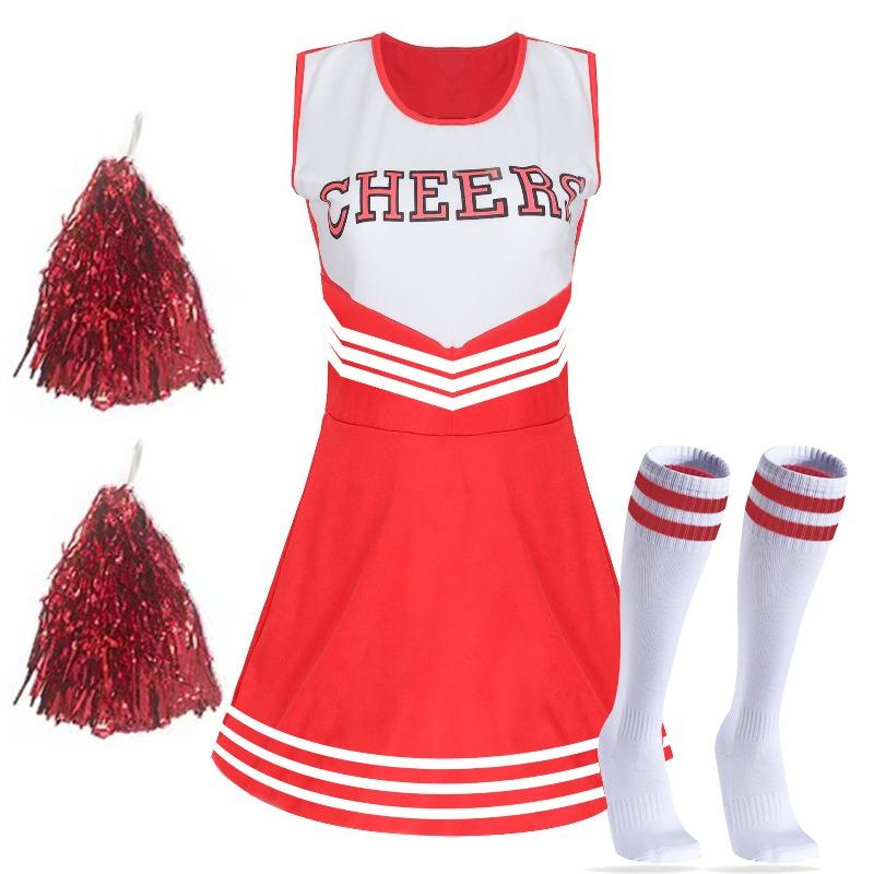 Adult Cheerleader Performance Dress – Sports Cheerleading Uniform – Breathable & Stretchy – Perfect for Football Game Pep Rally