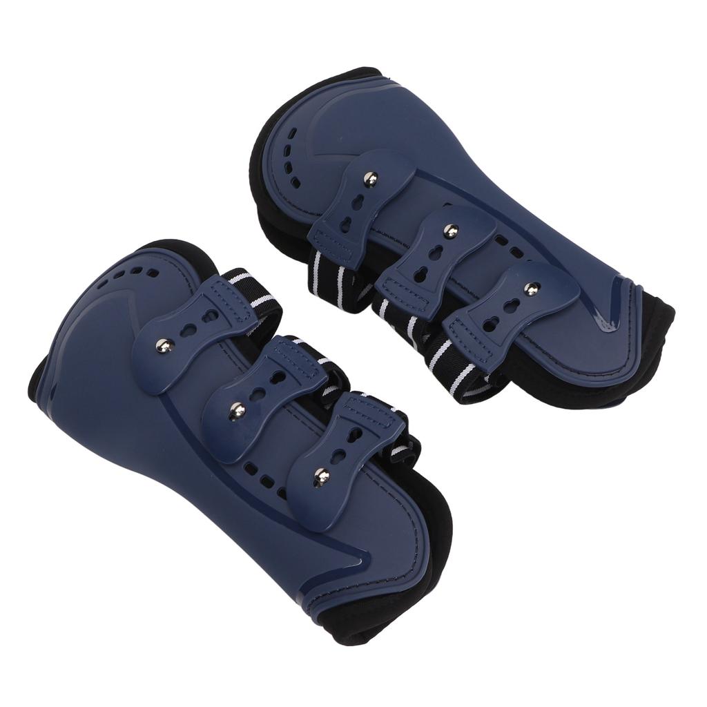 1 Pair Horse Front Leg Boots Shock Absorption Lightweight Protective Horse Leg Protector for Jumping Show Training Blue