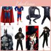 Vibrant Kids Halloween Superman Bat Spider Man Cosplay Costume Clothes Sets