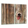 Glas-Schneidebrett 2x 30x52 Holz