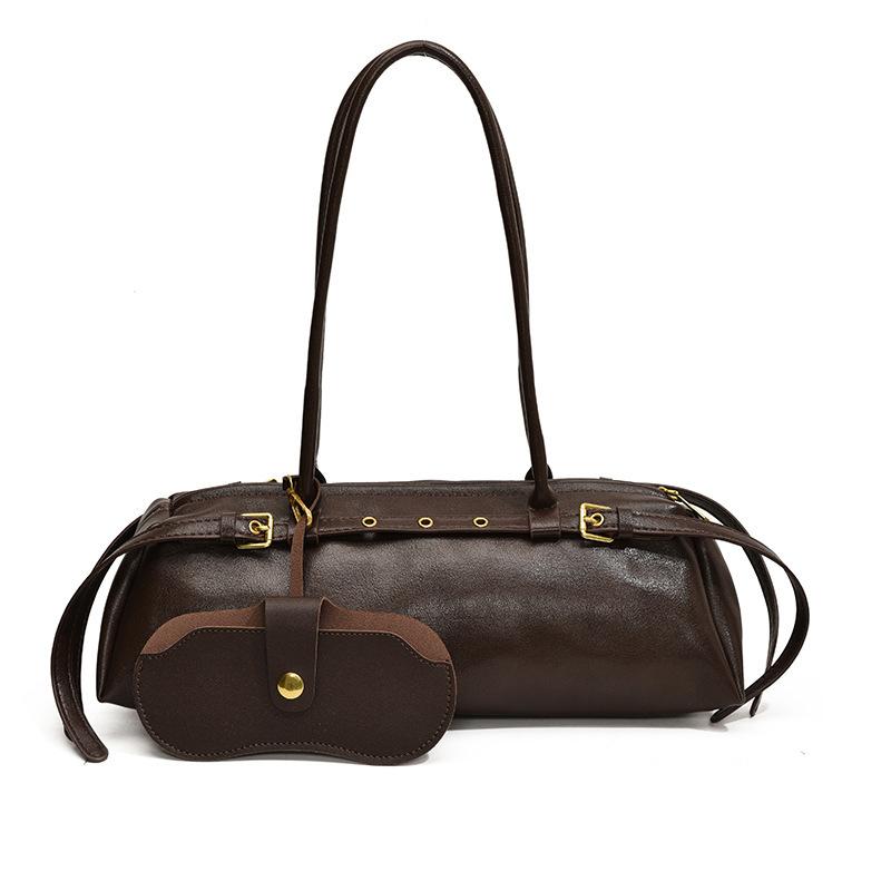

Niche Single Shoulder Underarm Bag For Women 2026 Newest Trendy Pillow Bag Simple Large Capacity Officer Casual French Style Bag кавовий