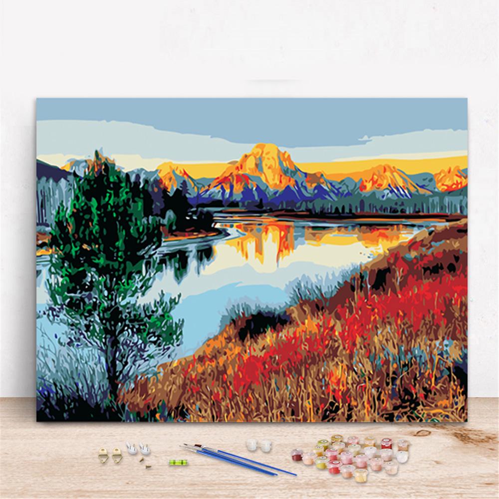 Buy Paint by Numbers Kit DIY Oil Painting Without Frame Home Decor ...
