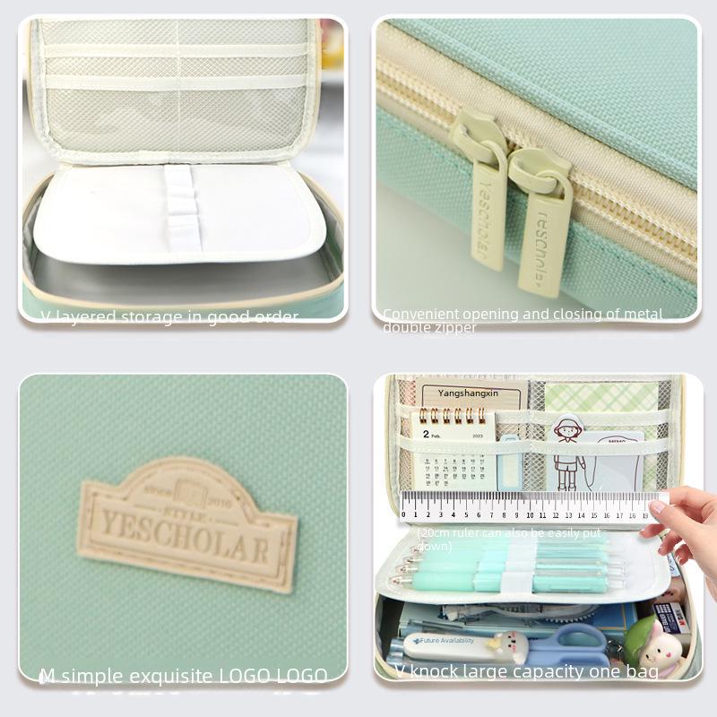 Large Capacity Japanese-Style Student Stationery Pencil Case
