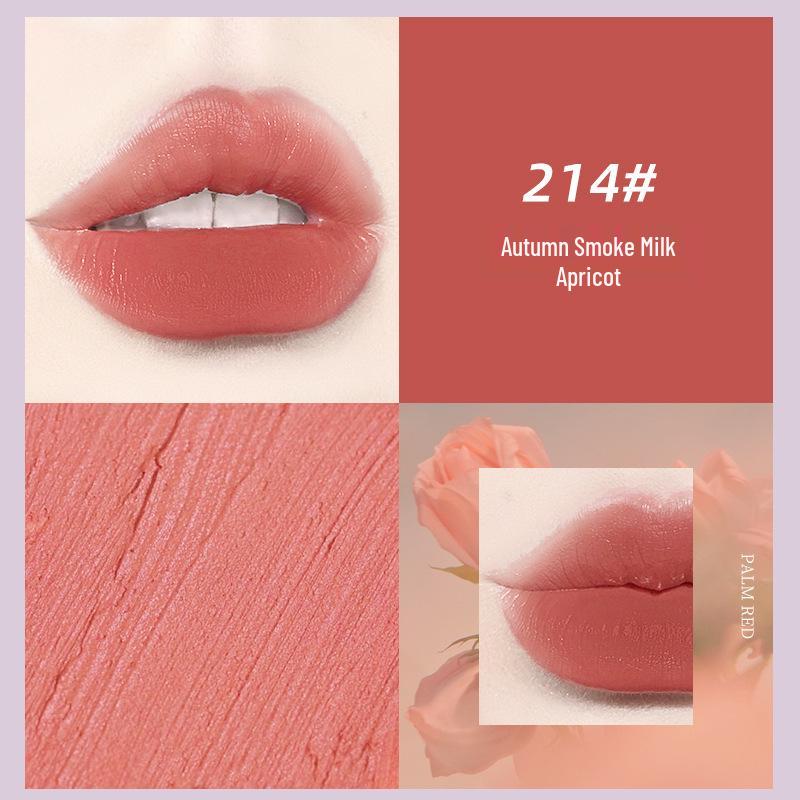 

NOVO5649 Charming Misty Pink Lightweight Matte Lip Glaze - Long-Lasting, Non-Fading, Non-Stick, Perfect for Students 5g