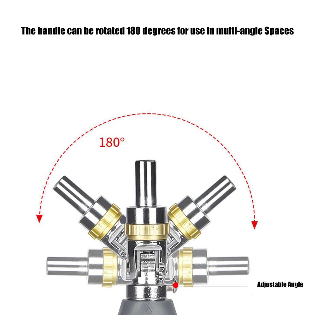 14 in 1 Multifunktionales Ratschenschraubendreher-Set Einstellbarer Winkel Ergonomischer Griff für Heim- und Profireparaturen