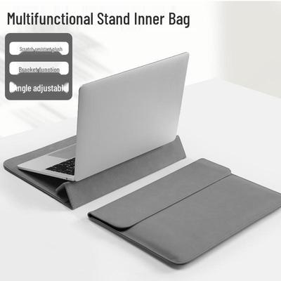 PU Leather Laptop Bag with Plush Anti-Collision Interior for 15" MacBook Air or iPad Tablet