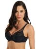 Soft Women's Lace Bra with Embroidery and Tulle, High Waist, Black Soft Women's Lace Bra with Embroidery and Tulle, High Waist, Black