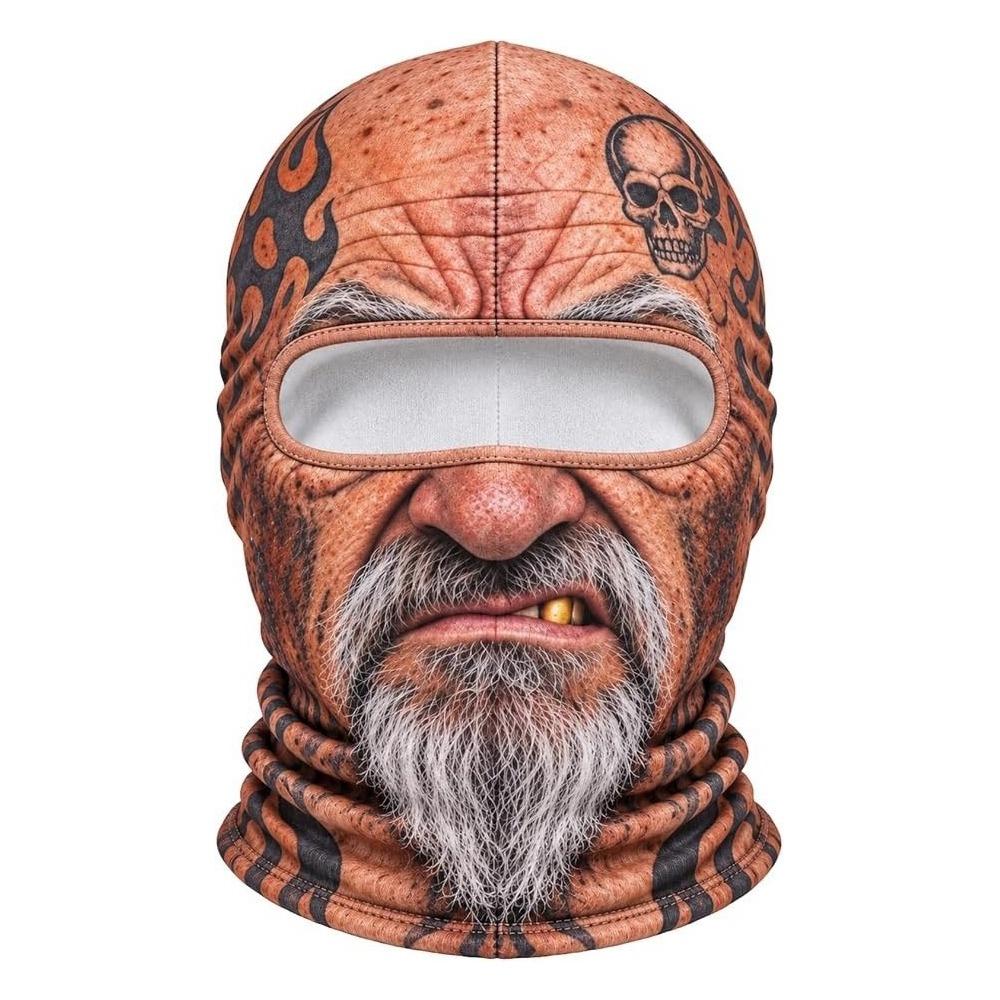 3D Tištěná Vtipná Žertovná Maska Vtipná Nákrčník Kapuce Vložka do Helmy Maska na Jízdu na Motocyklu Halloweenská Párty