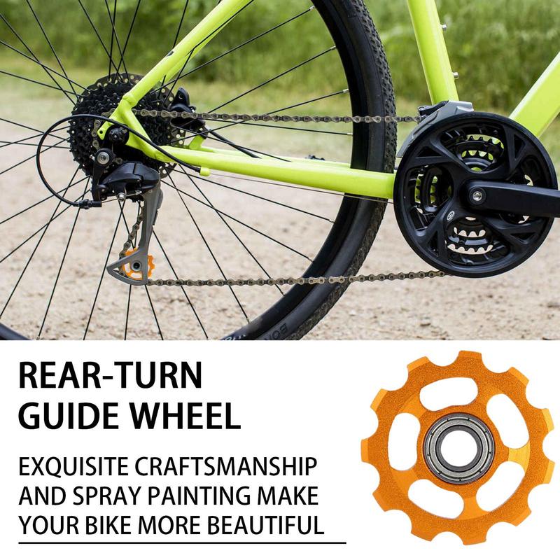 11T Bicycle Rear Derailleur Wheel Ceramic Bearing Pulley Road Bike Guide Roller Idler for Road Mountain Bike Pulley Wheel