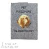 Bloodhound, St. Hubert Hound, Sleuth-hound - Dog passport case, document case, gift for the traveller from the Art-Dog brand
