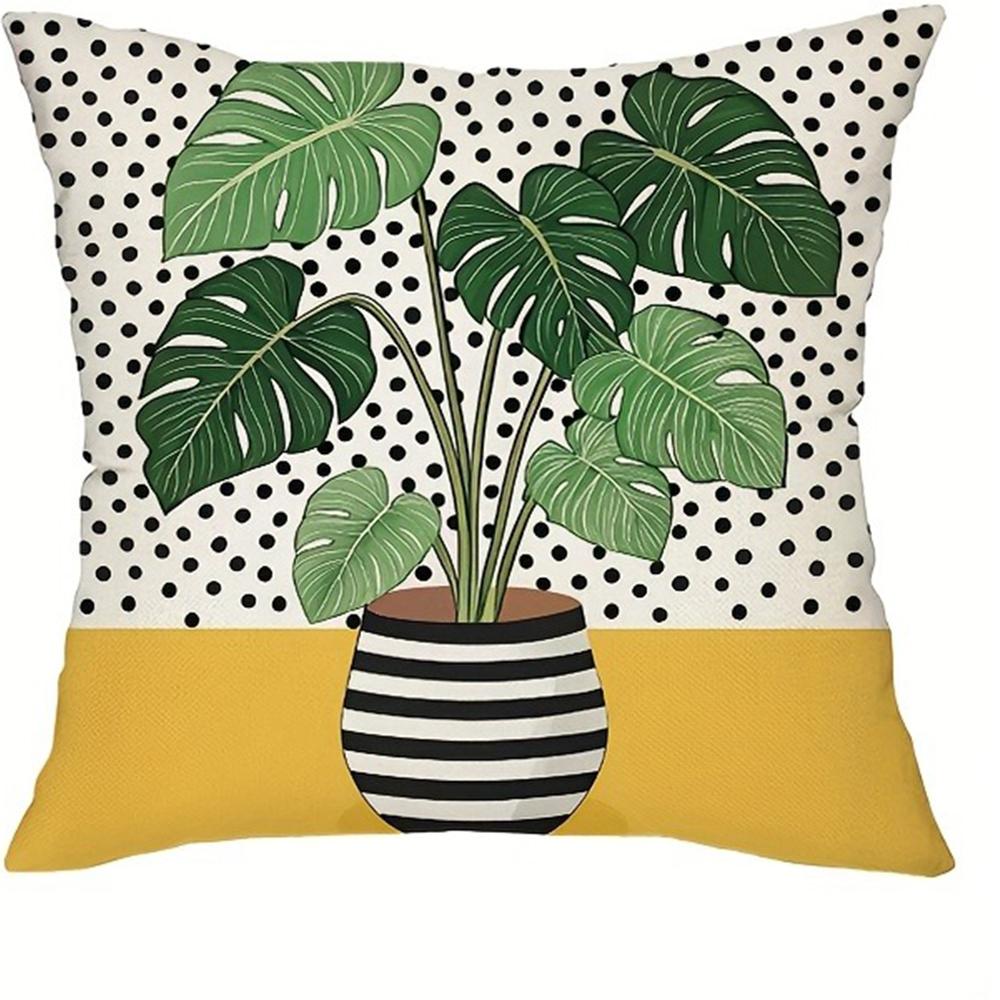 

Charming Indoor Plant Pillow CoversLiving room sofa cushion cover, soft and comfortable, bedroom room decoration 16x16Inch
