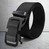 Men'S Belt Automatic Metal Buckle Imitation Nylon Webbing Outdoor Work Belt Toothless Automatic Buckle Casual Sports Canvas Belt