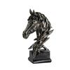 Resin Animal Sculpture Art Miniatures Figurine Micro Landscape Horse Head Statue  Bedroom
