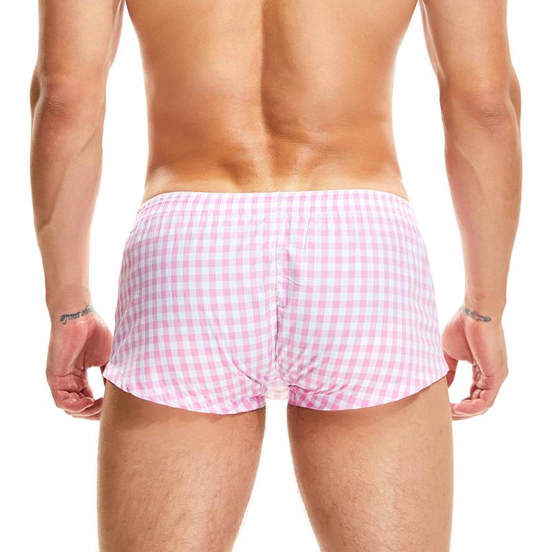 Cotton Striped Boxers Underwear Men Boxer Shorts Mens Underpants Home Shorts No Elastic Loose Lounge Pajama Shorts