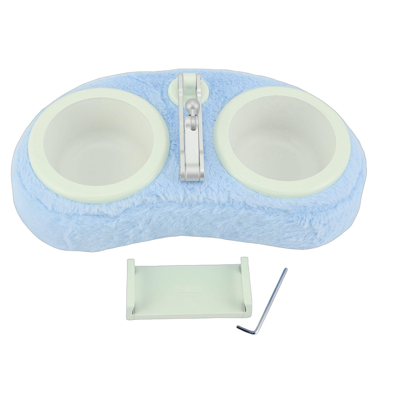 

Tablet Pillow Stand with Detachable Snack Bowls Plush 360 degrees Rotating Tablet Pillow Holder for Bed Reading and Relaxation
