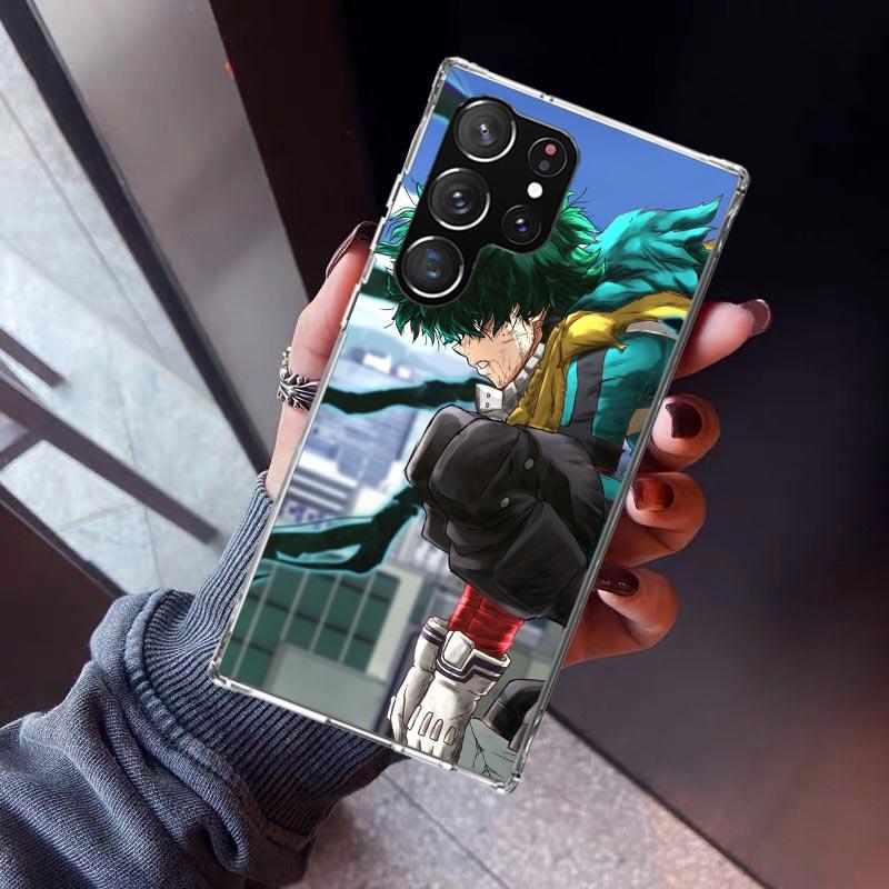 Midoriya Izuku Deku MHA My Hero Phone Case For Samsung Galaxy S26 S25 Edge S24 S23 Ultra S22 Plus S21 S20 FE Soft TPU Back Cover