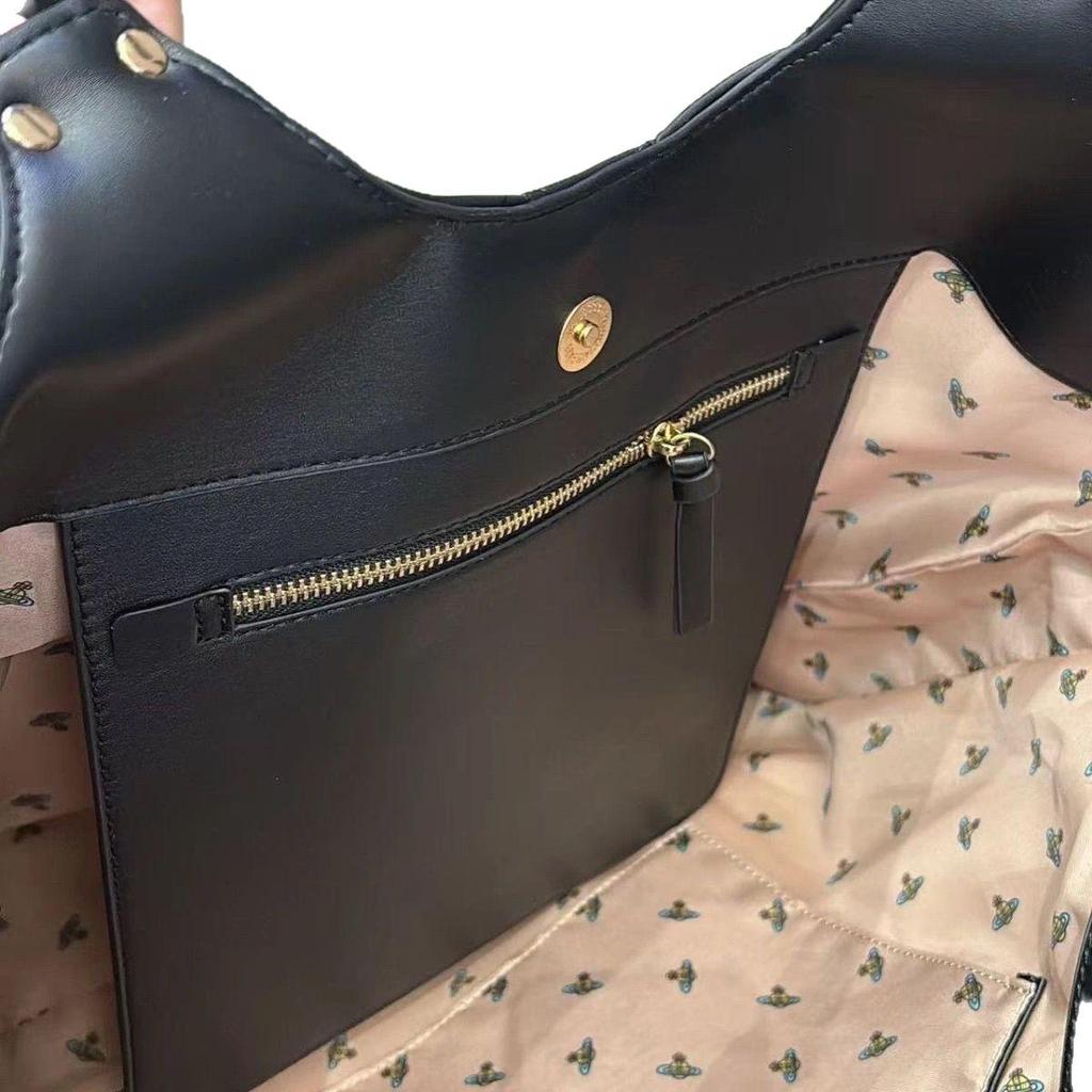 Saturn Argyle Duża Torba na Ramię: Lekka damska torebka na zakupy, do pracy i dla mam.