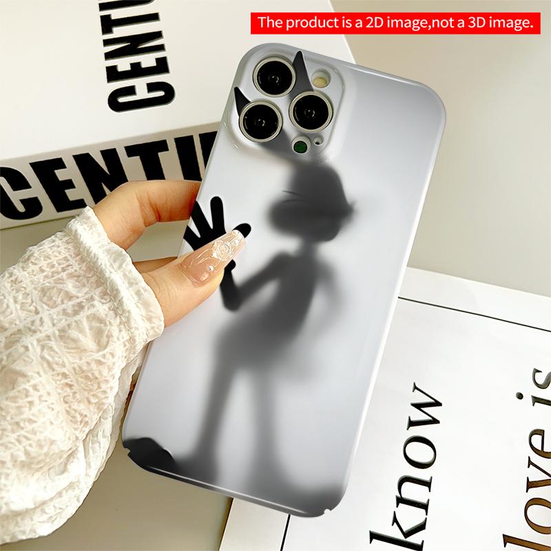 2DFlat Rabbit Shadow Art Design All inclusive film hard iPhone case, compatible with iPhone 18 Pro Max 17 16 15 14 13 12 11