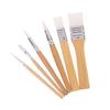 6Pcs Portable Watercolor Brushes Wooden Handle Paint Brush Oil Acrylic Painting