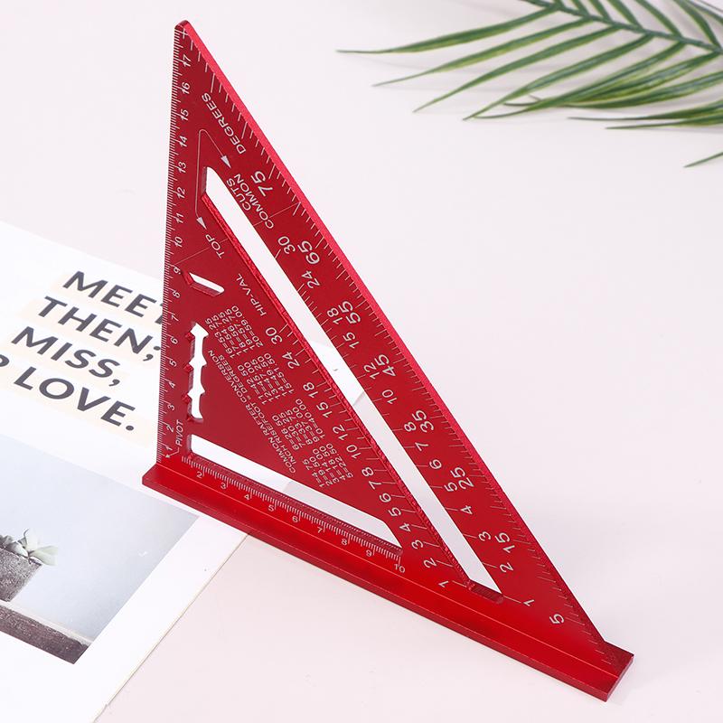 7-Inch Metric Woodworking Aluminum Alloy Triangle Gauges Right Angle Ruler Measuring Gauging Tools High Precision Marker Ruler
