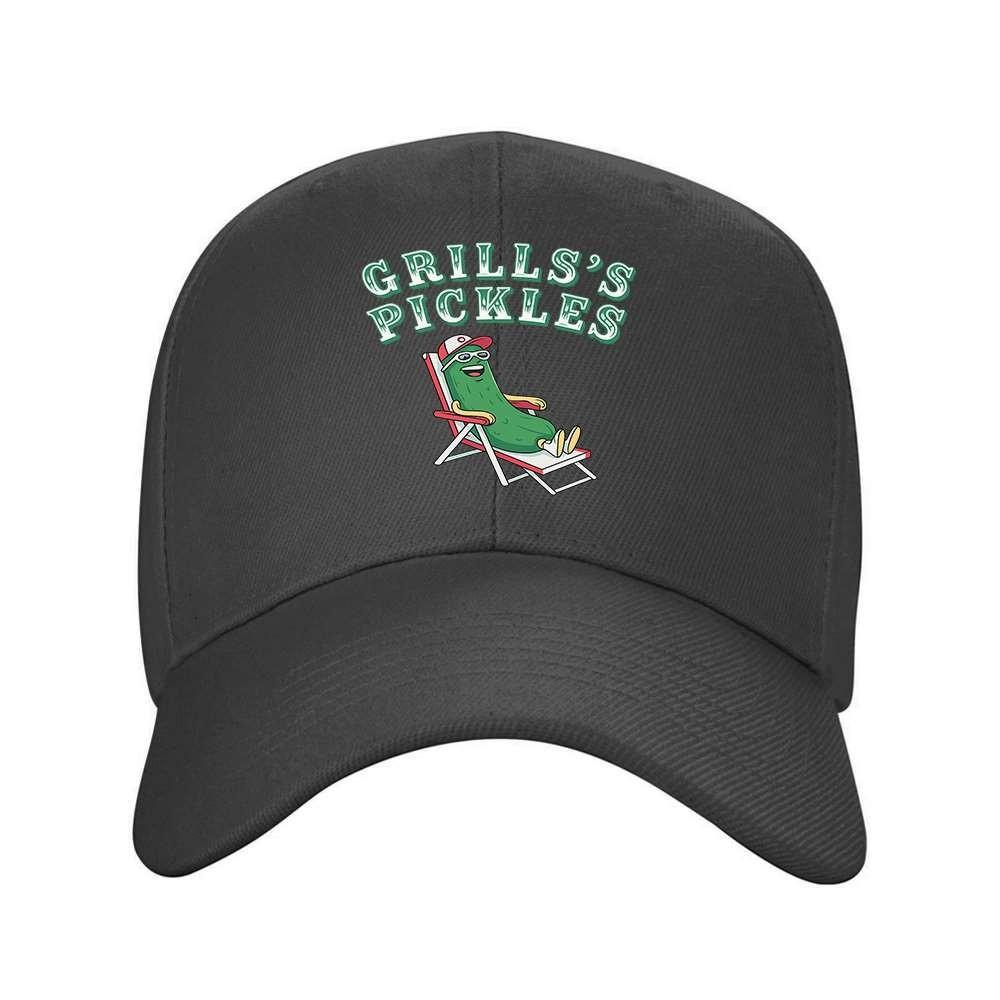 Relaxed Pickle Graphic Baseball Cap Funny Food Lover Unisex Adjustable Outdoor Hat