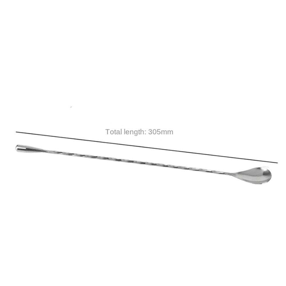30.5cm (12Inches) Stainless Steel Cocktail Spoon Mixing Spoon, Spiral Pattern Bar Cocktail Shaker Spoon