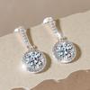 High-End Shiny Diamond Round Zircon Stud Earrings - European & American Hot-Selling Jewelry