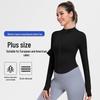 Women's Slim Fit Long Sleeve Yoga Jacket with Stand Collar