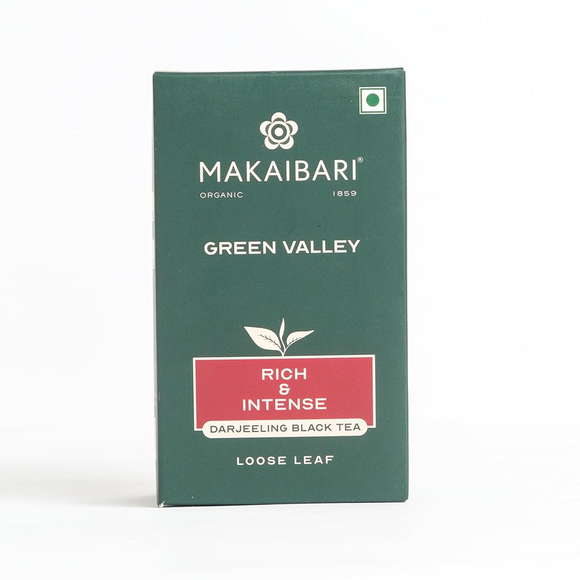 Makaibari Green Valley Apoorva Rich & Intense Darjeeling Black Loose Leaf Tea 100 g Single Estate Muscatel Fruity Notes 50 Cups