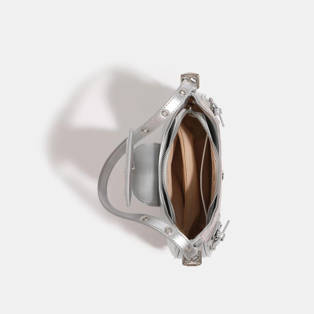 Misty Pink Crocodile Print Shoulder & Crossbody Bag - Millennial Y2K Biker Style 2023 for Women