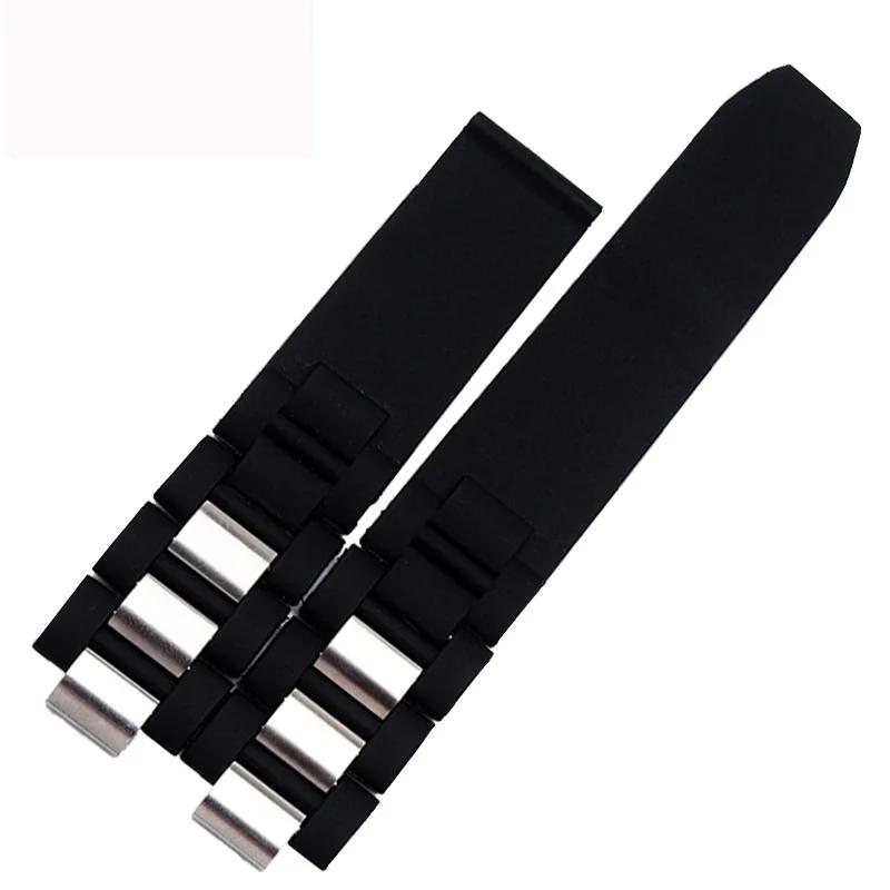 Hoge kwaliteit siliconen band met bolle 20 * 10 mm voor cartier 21 Chronoscaph sport waterdichte horlogeband W10198U2 W10197U2 riem