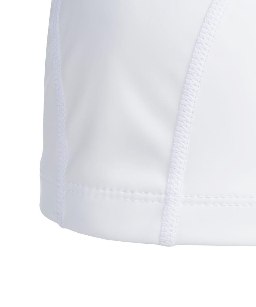 Lenomasuyeongbog Adult Text Pu Long Hair Swim Cap White Ro-Rc2E008-Wh