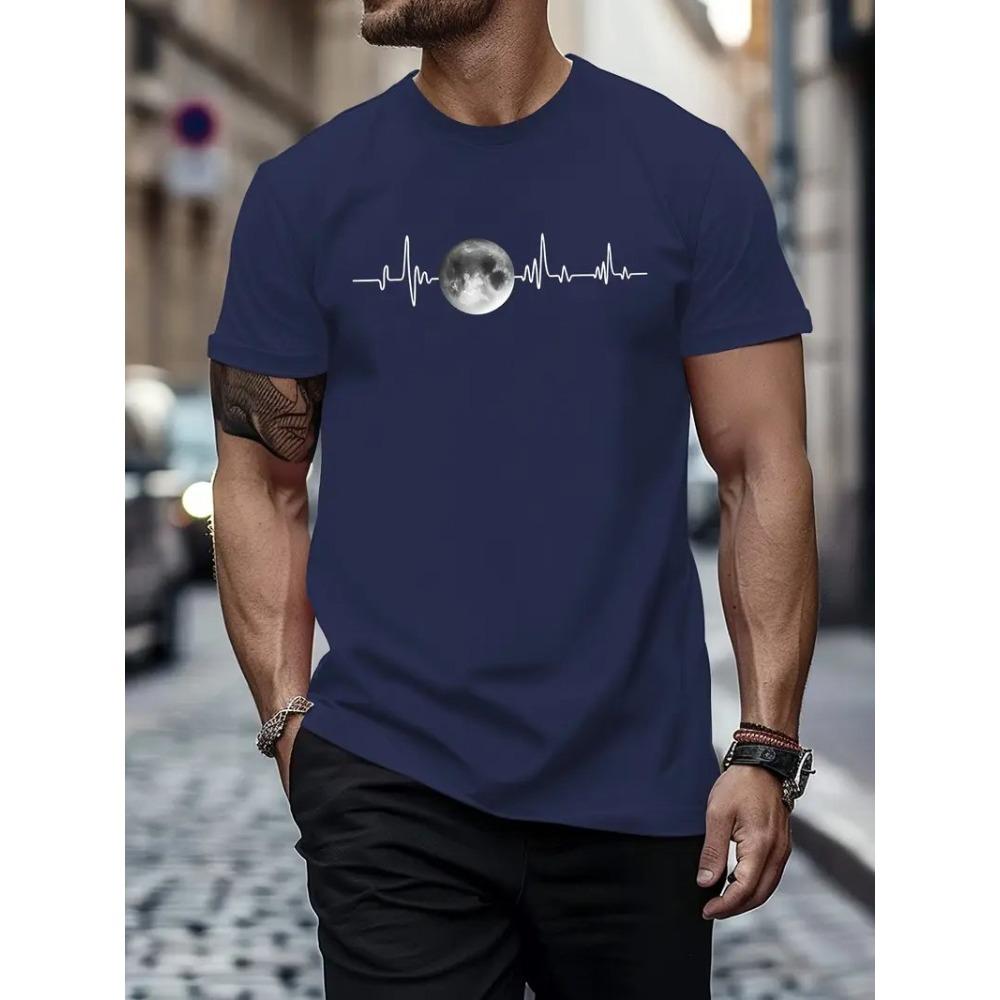 Men's Fashion T-shirt  Minimalist  Pattern Printed Men's T-shirt Top