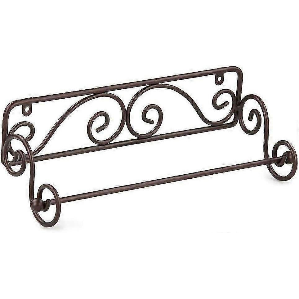 Portasciugamani da Parete in Bronzo con Elegante Design a Ricciolo per Uso in Cucina Salvaspazio