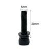 Garden Power Tools Hardware Fasteners 4 Pieces M5*20mm Hexagon Socket Bolt with Spring Pad and Flat Pad