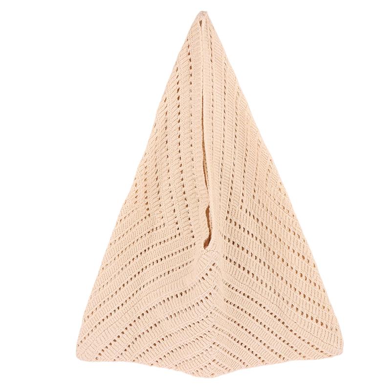 Artistic Style Colorful Knitted Bag Fashionable Casual Shoulder Bag Large Capacity Fresh Commuter Tote Bags For Women Gift