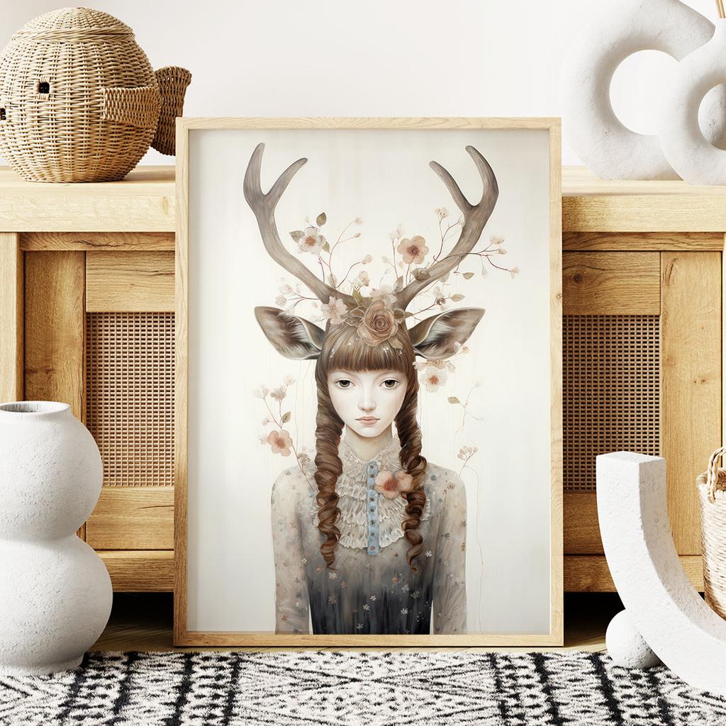 Plakat leśna dziewczyna