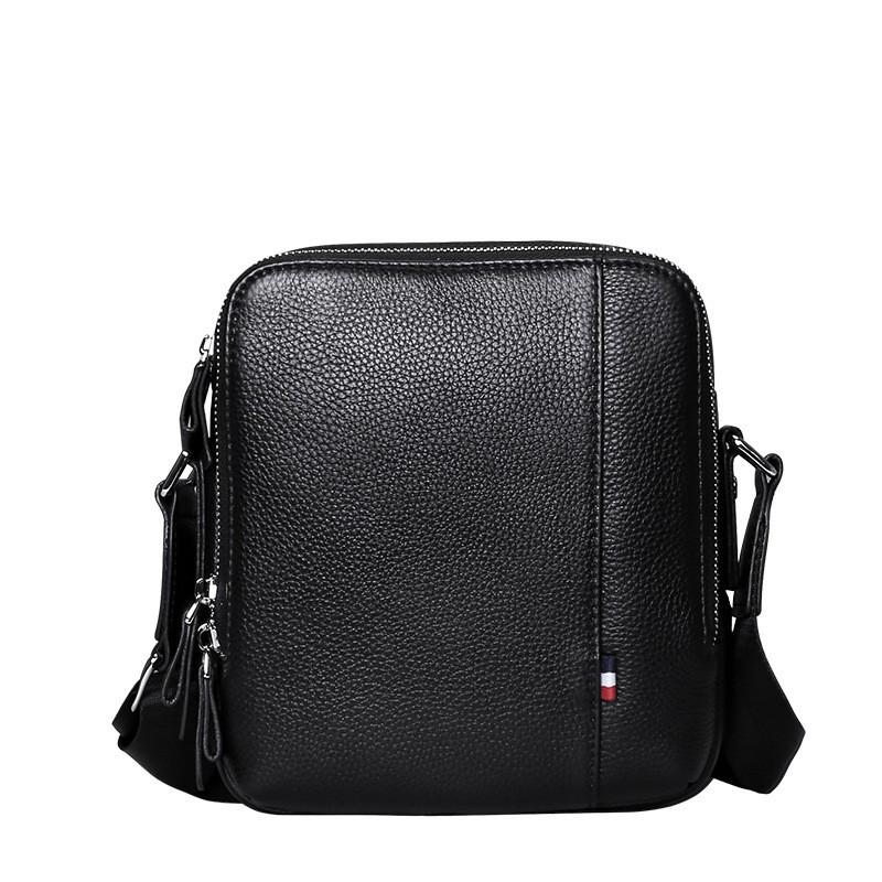 Men s Bag Large Capacity Trendy Shoulder Real Leather Business Crossbody Vertical Cowhide One Piece Dropshipping 21x4x24