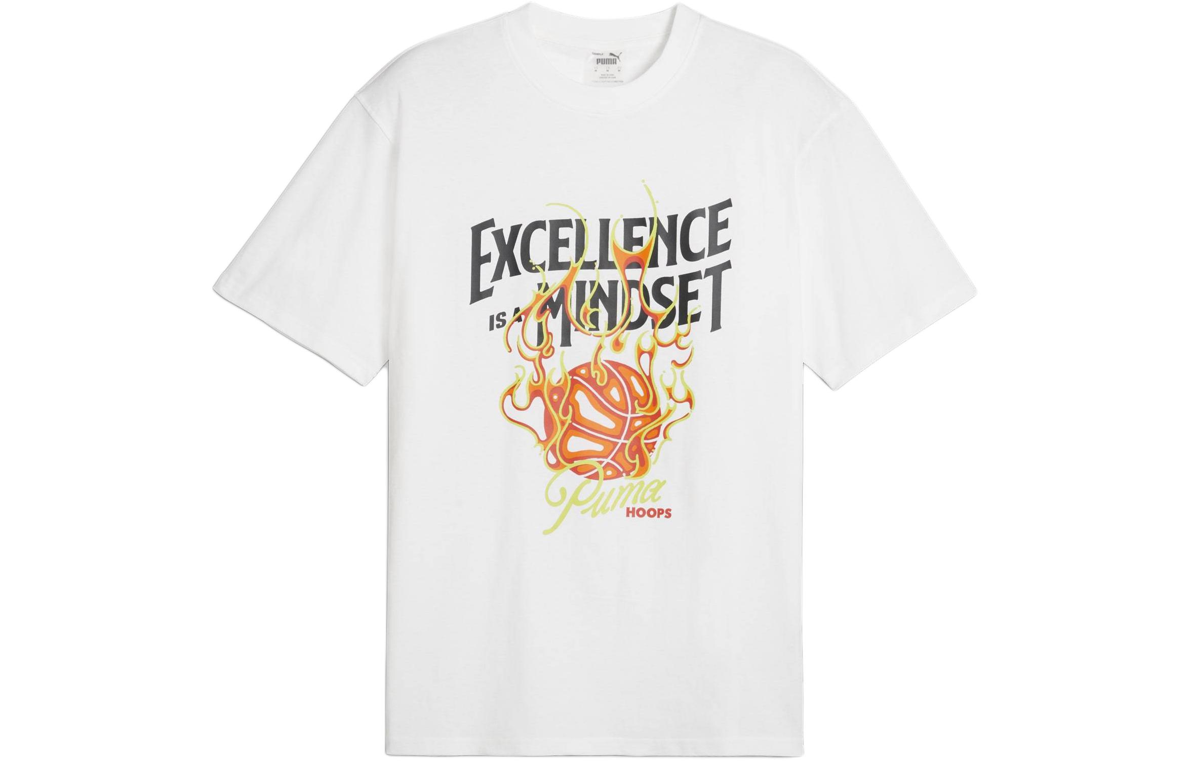 PUMA Hoops Excellence Men s Basketball Tee T Shirt Men s White 624754-01 XL