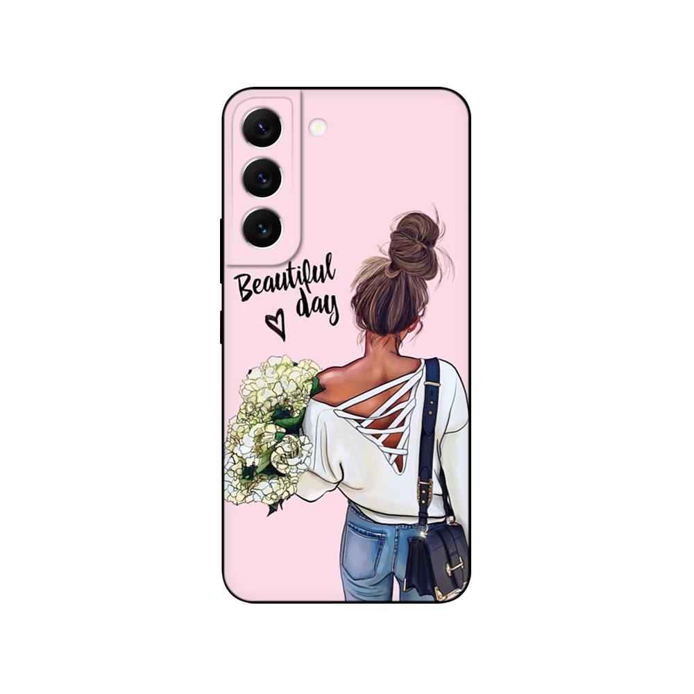 Pro Samsung Galaxy S22 | S22+ | S22 Ultra 5G Pouzdro Pro Samsung S22 Plus Zadní kryt telefonu černé tpu pouzdro růžové Anime vesmírné auto