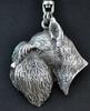 Schnauzer - Silver-plated Key Ring with a Dog In a Gift Box, Handbag Decoration, Backpack Pendant by Art-Dog Brand