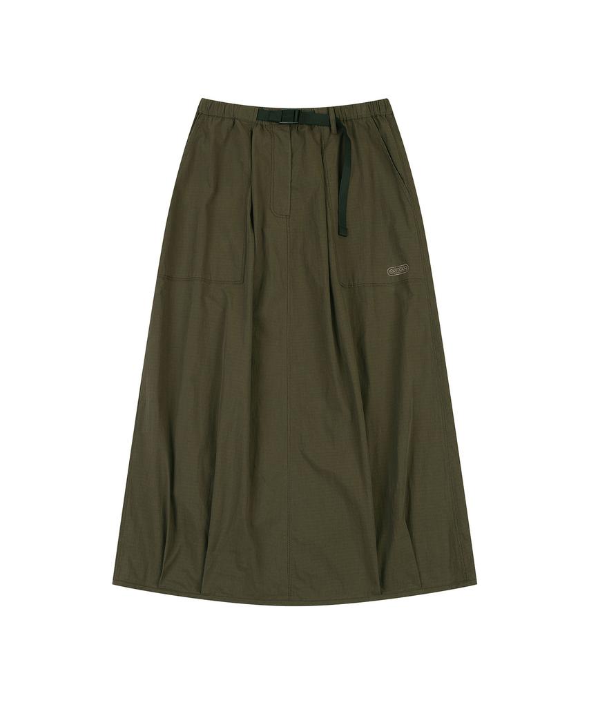 Outdoor Products W Balloon Ripstop Long Skirt (Brown)