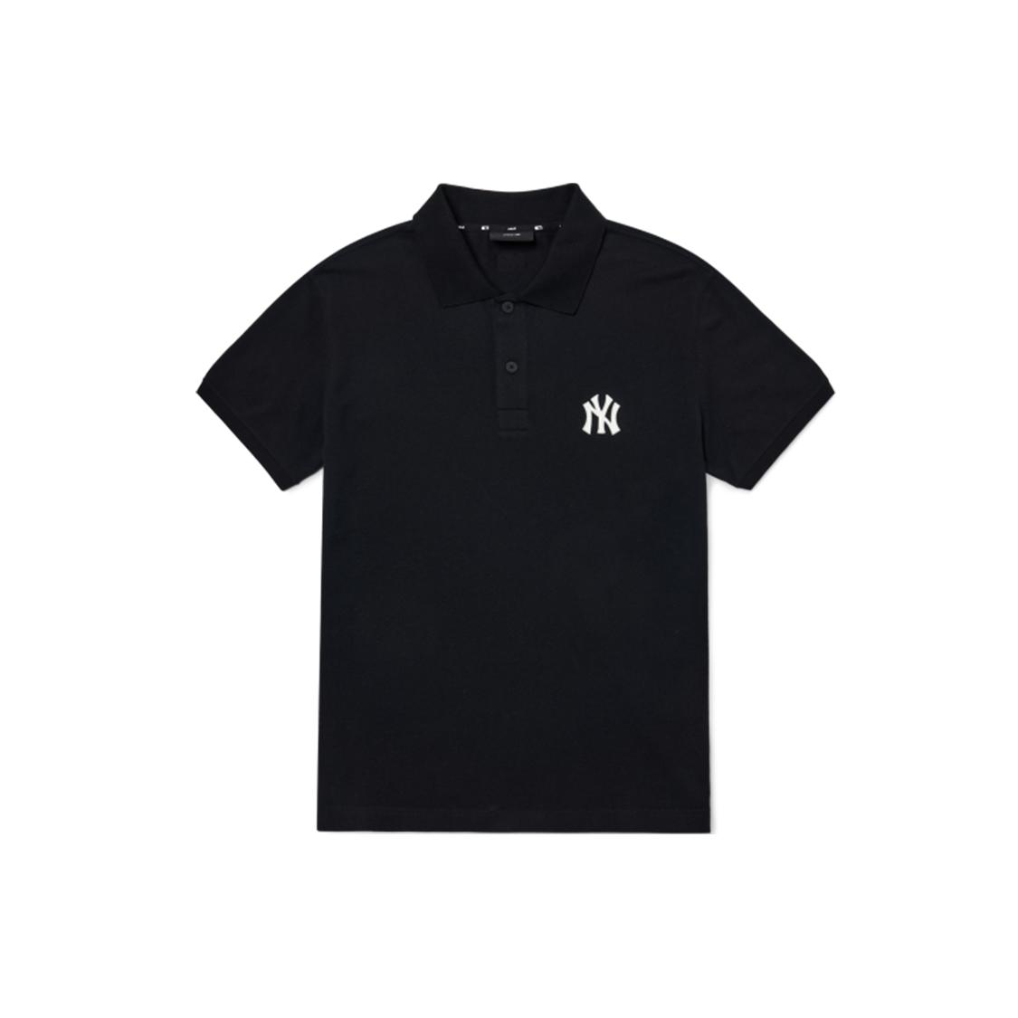 MLB New York Yankees Polo Shirts Men s Black Polo Collar Moderate Straight Fit 3LPQ01023-50BKS L