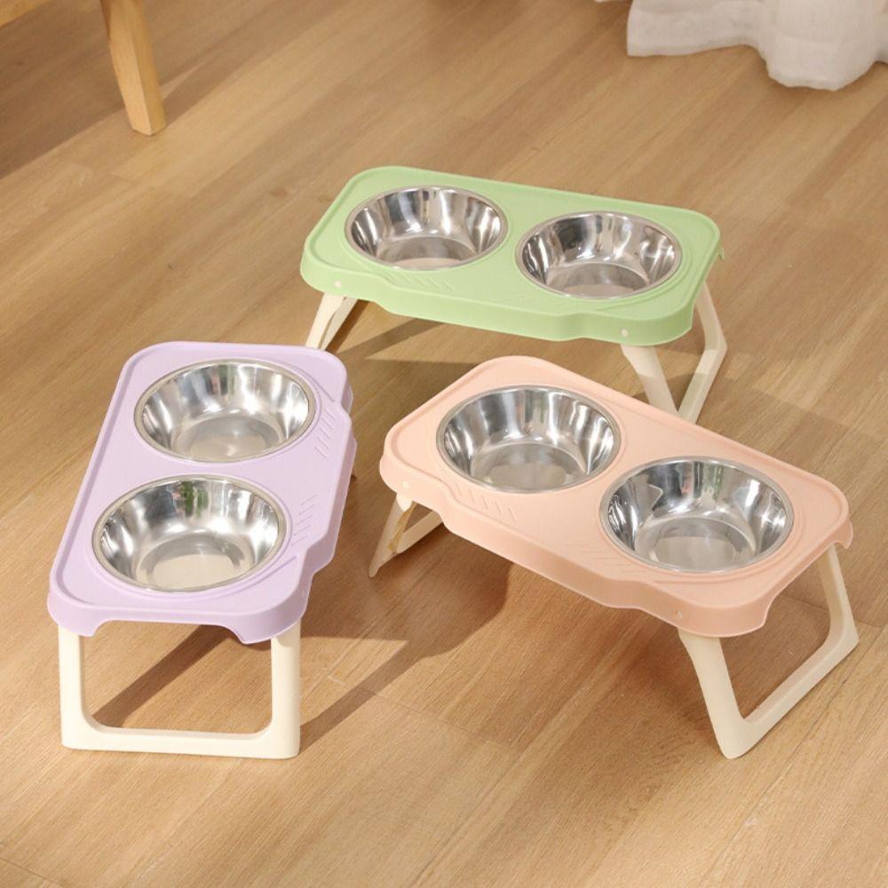 Anti-flip Pet High Footed Bowl Non-Slip Elevated Pet Feeder Bowl  Pet Supplies
