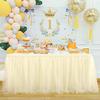 Table Skirting Tulle Table Skirt Tutu Table Skirt Tablecloth Decorations Baby Shower Wedding Buffet Banquet Decoration Black