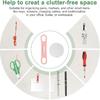 PATIKIL 4 Pcs Magnetic Pen Pencil Holder, Silicone Flexible Pencil Holder Adjustable Organizer Clip with 4 Metal Sheet for Refrigerator Whiteboards