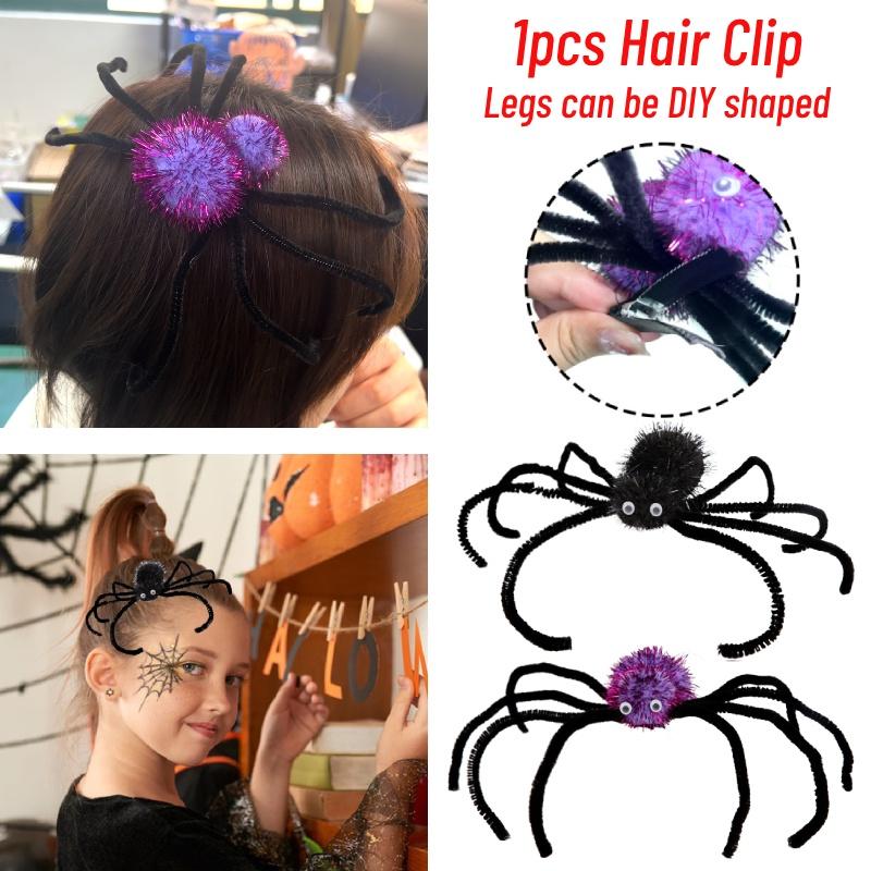 Klipsy do włosów pająki na Halloween Unikalny design nóg pająka DIY Akcesoria do włosów dla kobiet i dziewcząt